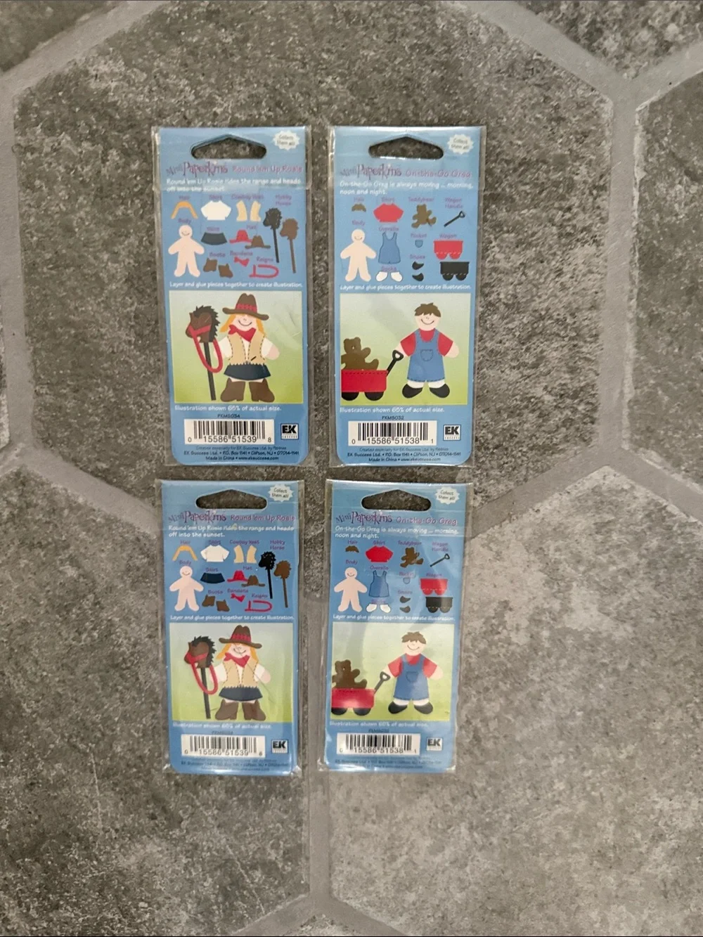 Lot of 18 Paperkins Craft Kit Sets Assorted Paper Dress-Up Figures Paper Dolls